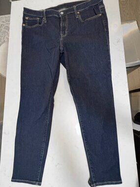 GAP True Skinny Mid Rise Dark Blue Jeans 34 / 18R